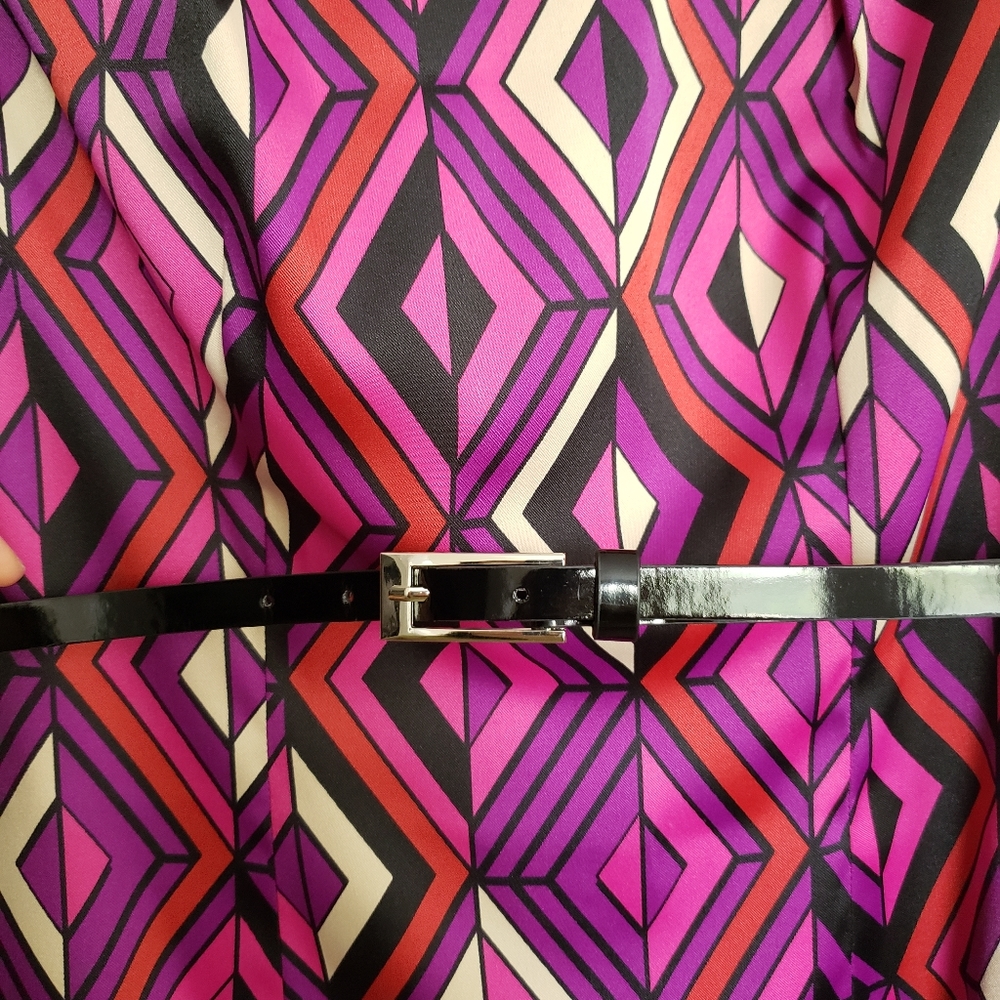 Dressbarn Bright Geometric Dress - Picture 4 of 6